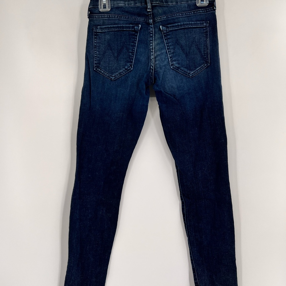 Mother The Looked Ankle Fray Film At 11 Dark Blue Jeans Size 26 - Picture 2 of 8